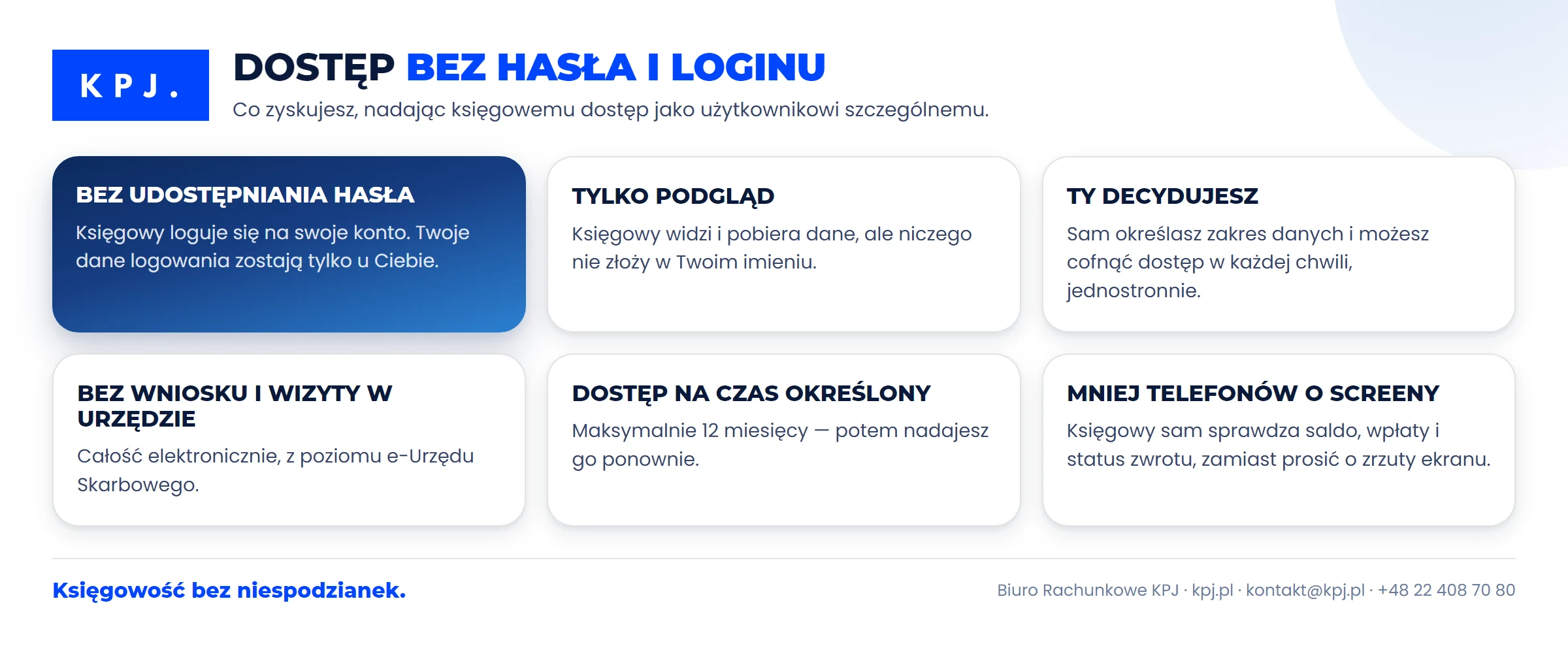 Korzyści nowego rozwiązania – dostęp bez hasła i loginu